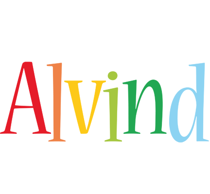 Alvind birthday logo