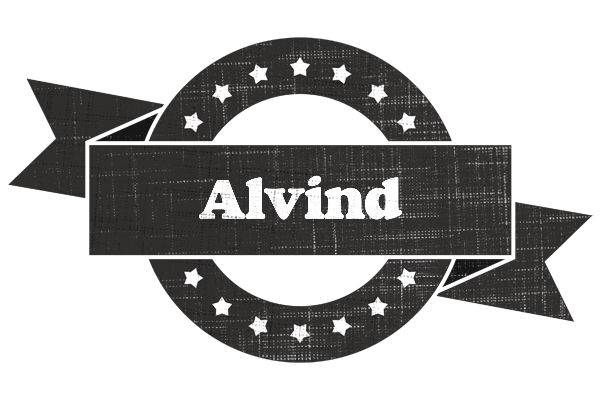 Alvind grunge logo
