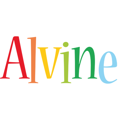 Alvine birthday logo