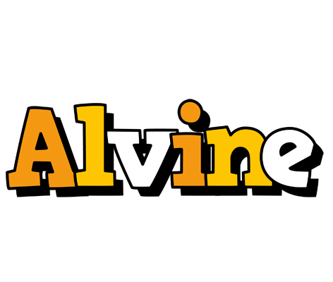 Alvine cartoon logo