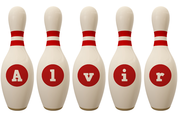 Alvir bowling-pin logo