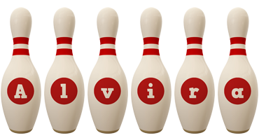 Alvira bowling-pin logo