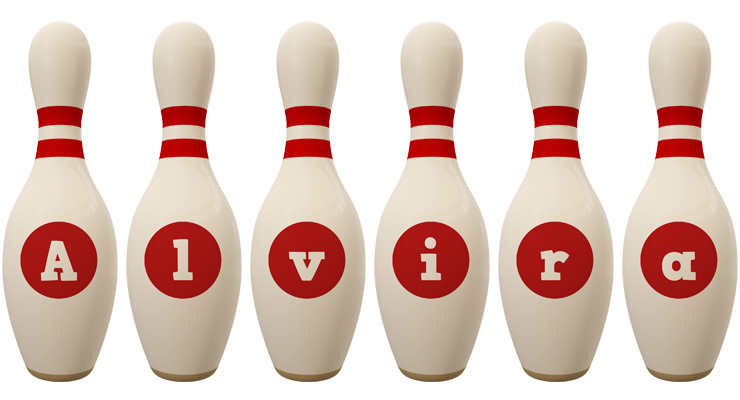 Alvira bowling-pin logo
