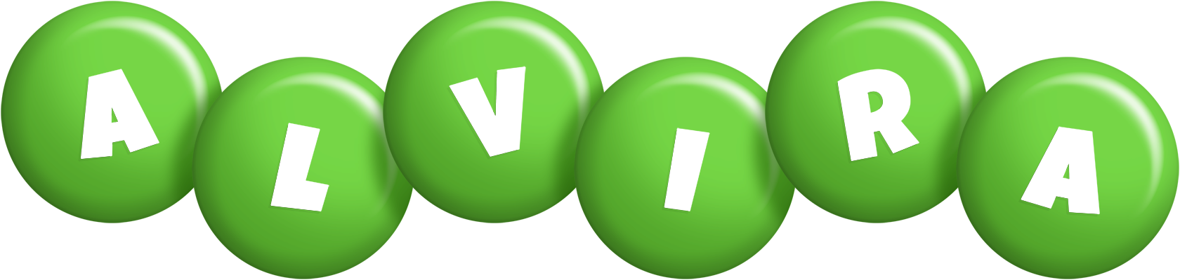 Alvira candy-green logo