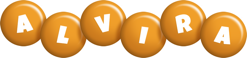 Alvira candy-orange logo