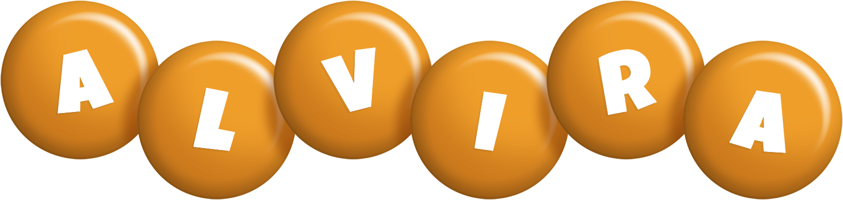 Alvira candy-orange logo