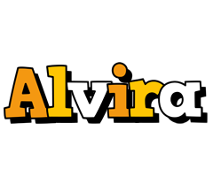 Alvira cartoon logo