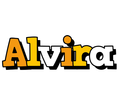 Alvira cartoon logo