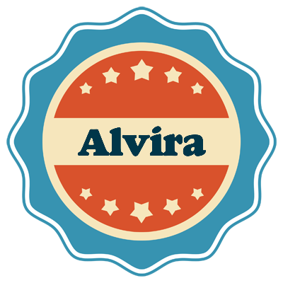 Alvira labels logo