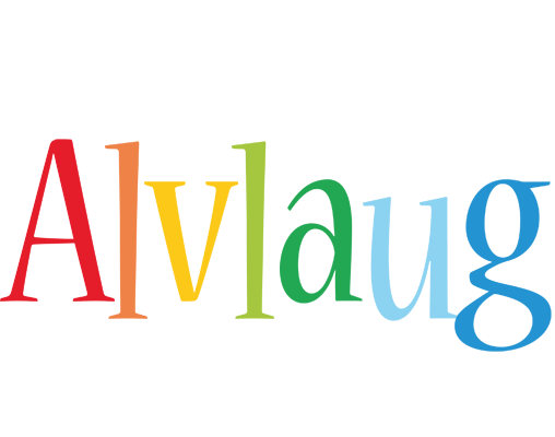 Alvlaug birthday logo