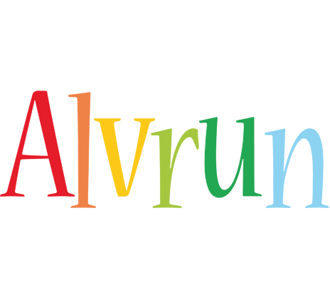 Alvrun birthday logo