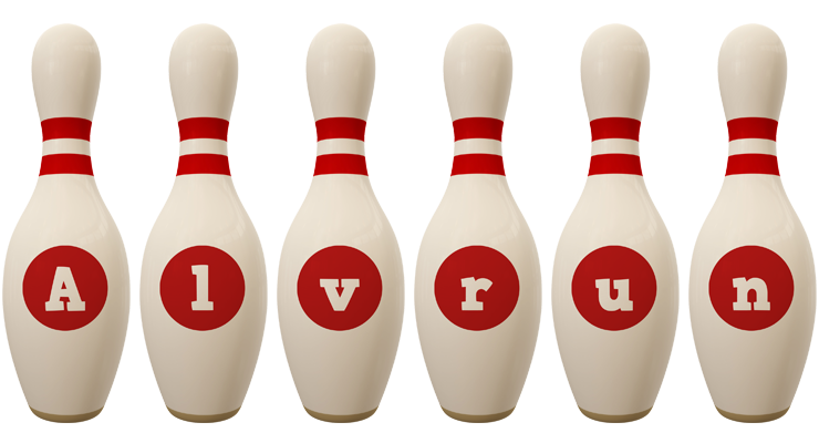 Alvrun bowling-pin logo