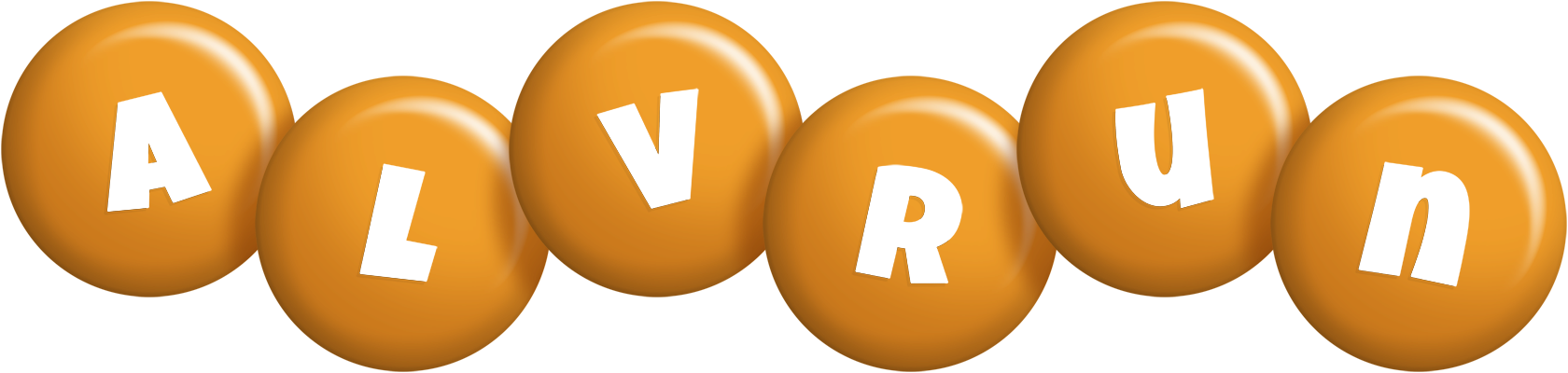 Alvrun candy-orange logo