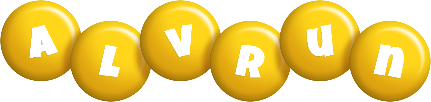 Alvrun candy-yellow logo