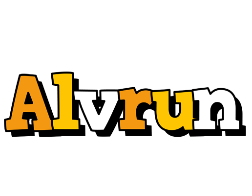 Alvrun cartoon logo