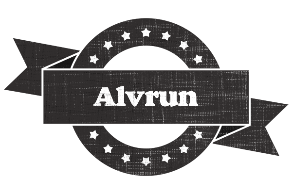 Alvrun grunge logo