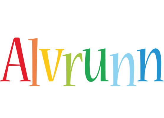 Alvrunn birthday logo