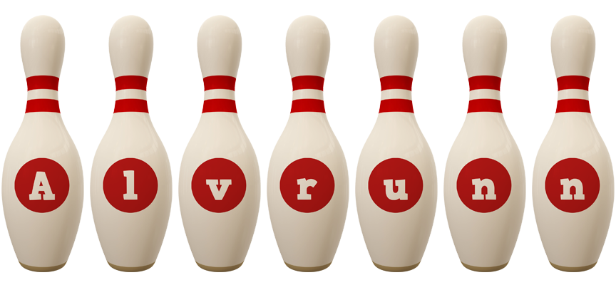Alvrunn bowling-pin logo