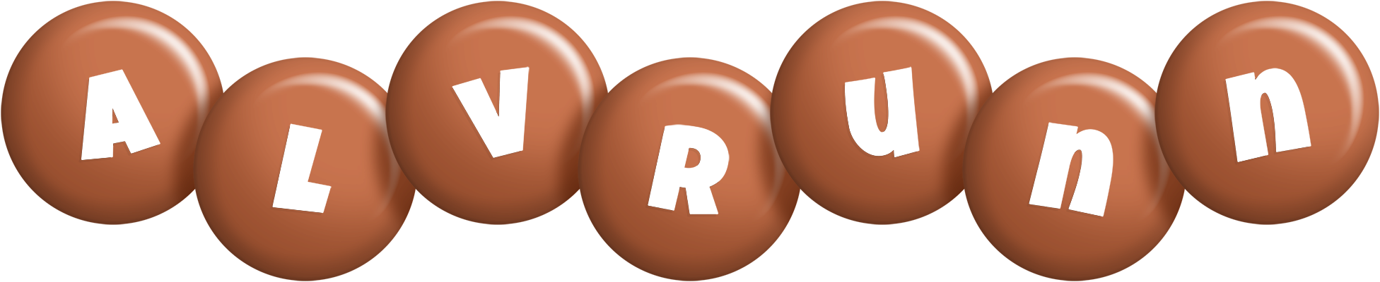 Alvrunn candy-brown logo