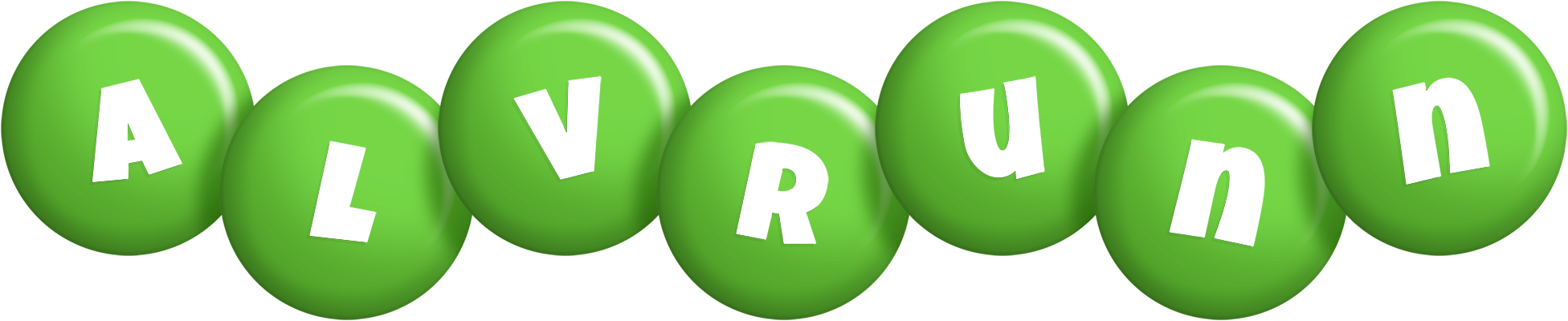 Alvrunn candy-green logo