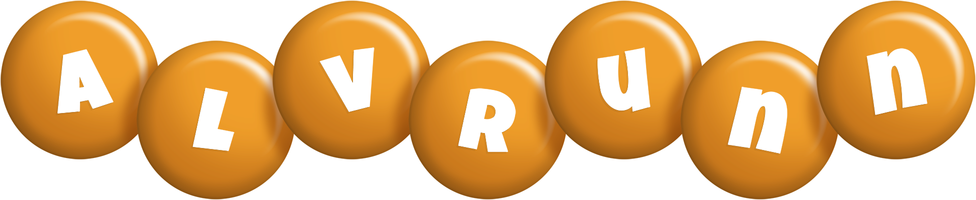 Alvrunn candy-orange logo