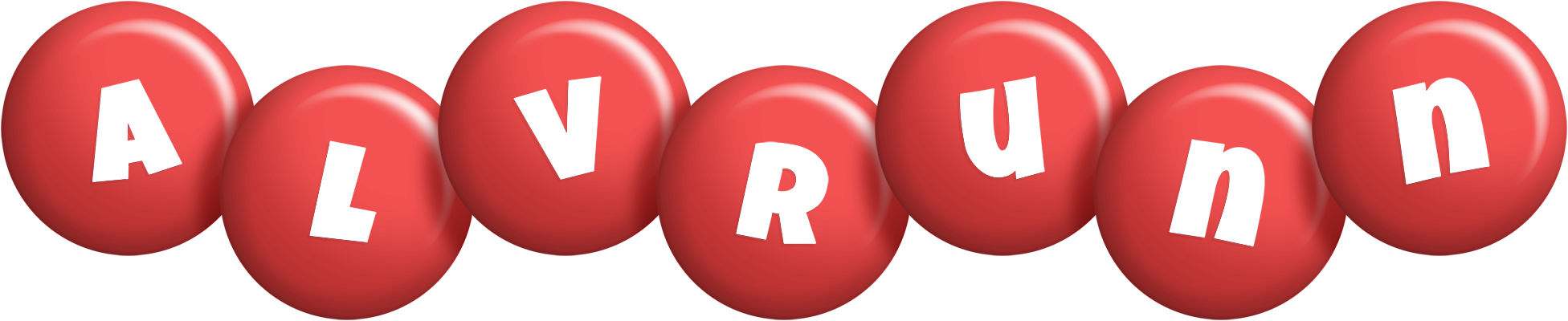 Alvrunn candy-red logo