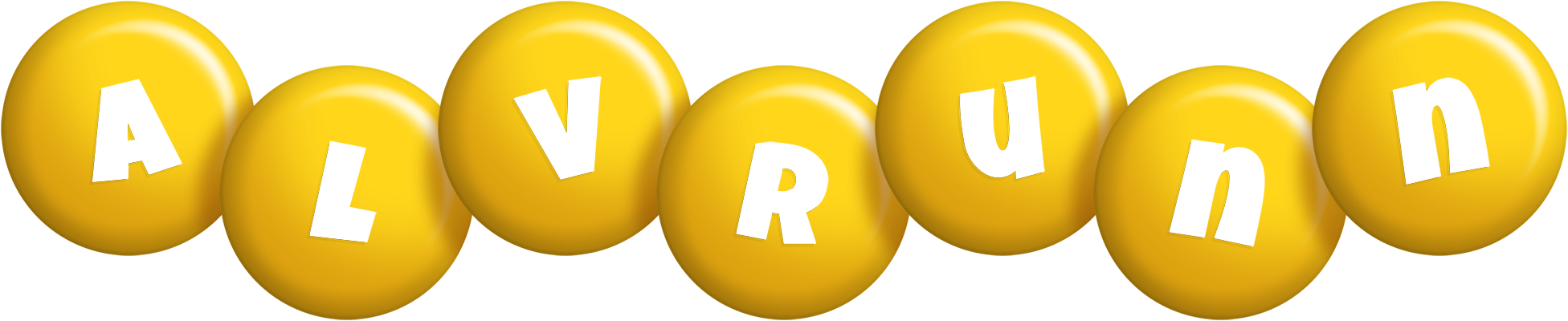 Alvrunn candy-yellow logo