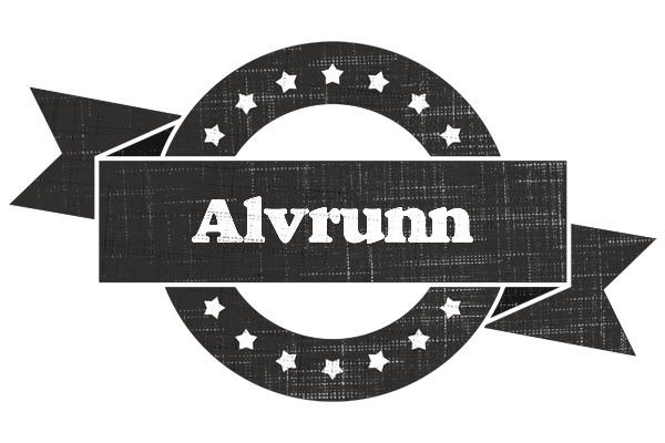 Alvrunn grunge logo