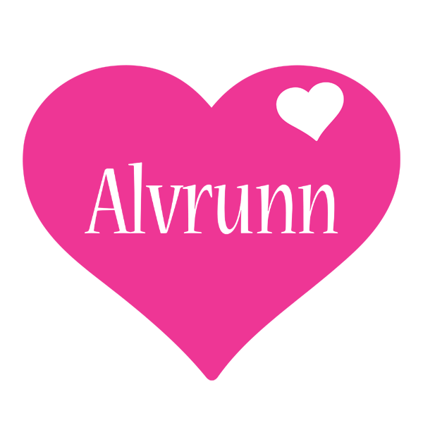 Alvrunn love-heart logo
