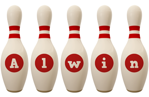 Alwin bowling-pin logo