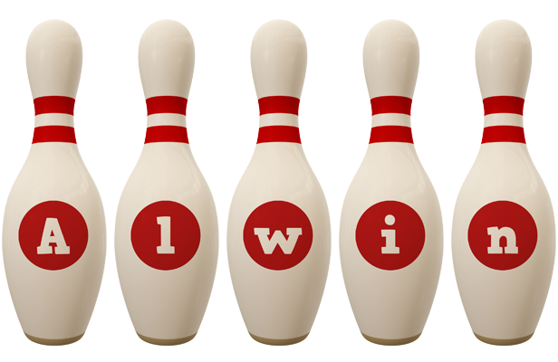 Alwin bowling-pin logo