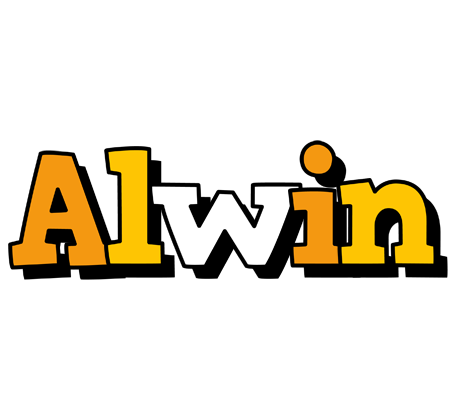 Alwin cartoon logo