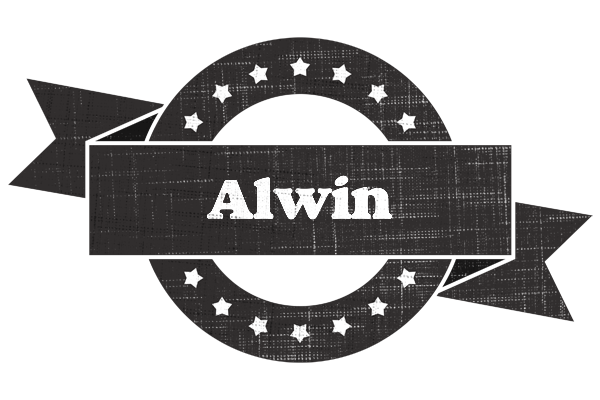 Alwin grunge logo