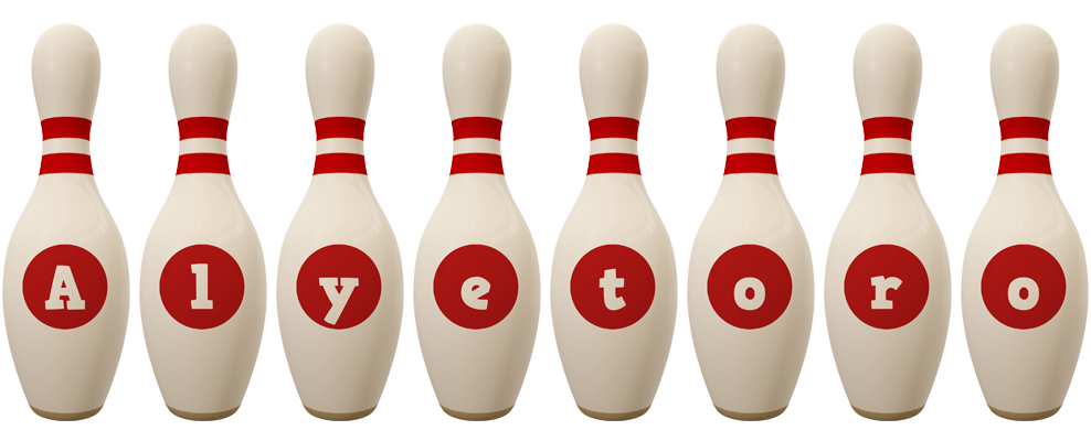 Alyetoro bowling-pin logo