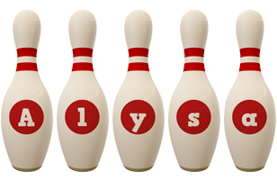 Alysa bowling-pin logo