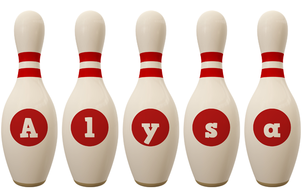 Alysa bowling-pin logo