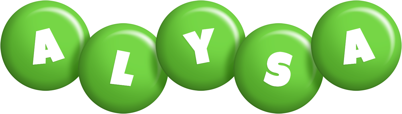 Alysa candy-green logo