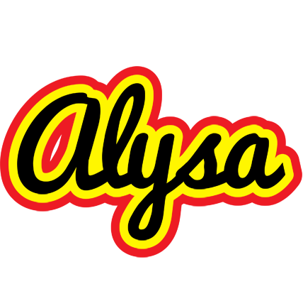 Alysa flaming logo