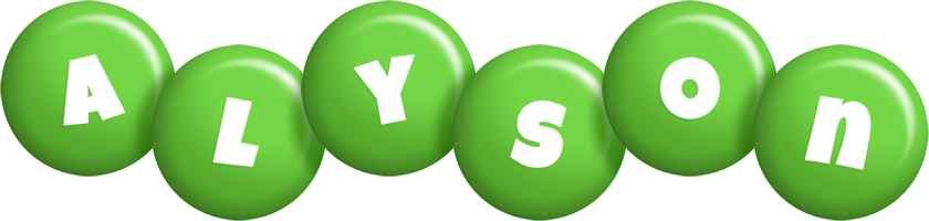 Alyson candy-green logo