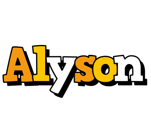 Alyson cartoon logo