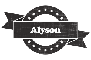 Alyson grunge logo