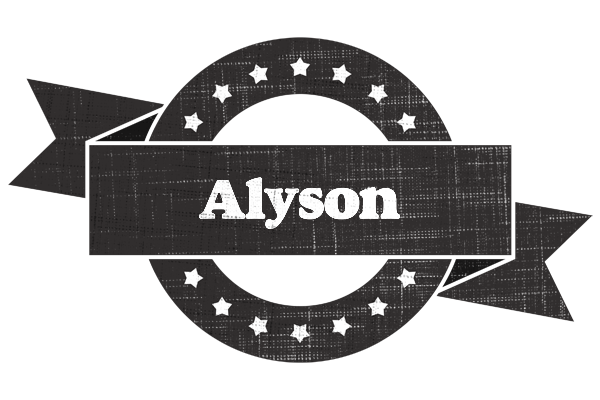 Alyson grunge logo