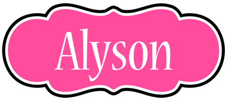 Alyson invitation logo