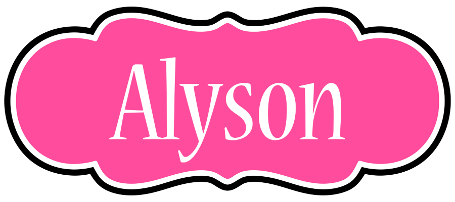 Alyson invitation logo