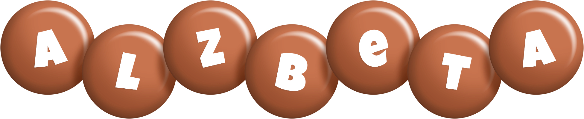 Alzbeta candy-brown logo