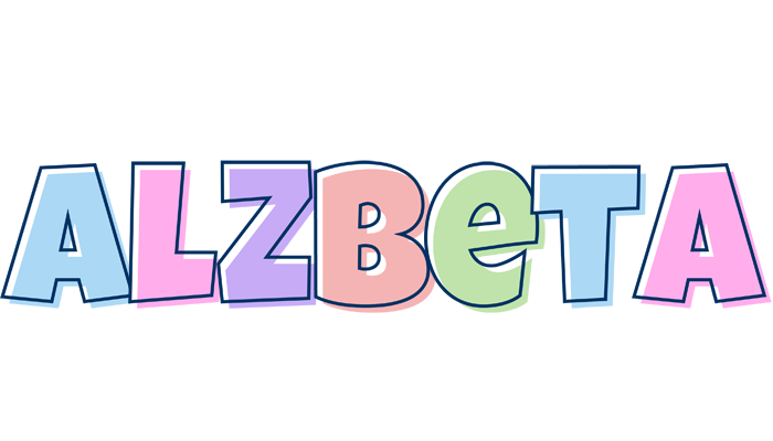Alzbeta pastel logo
