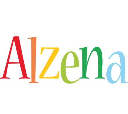 Alzena birthday logo