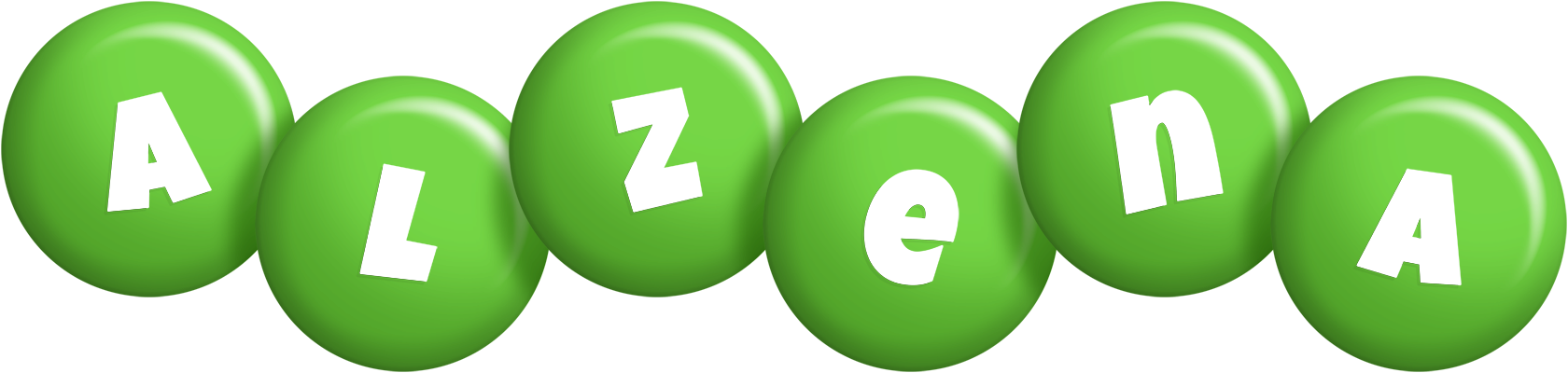 Alzena candy-green logo