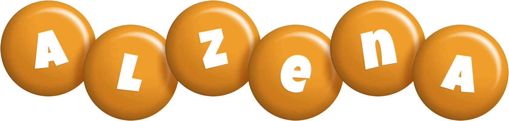 Alzena candy-orange logo