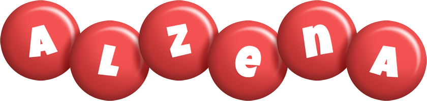 Alzena candy-red logo